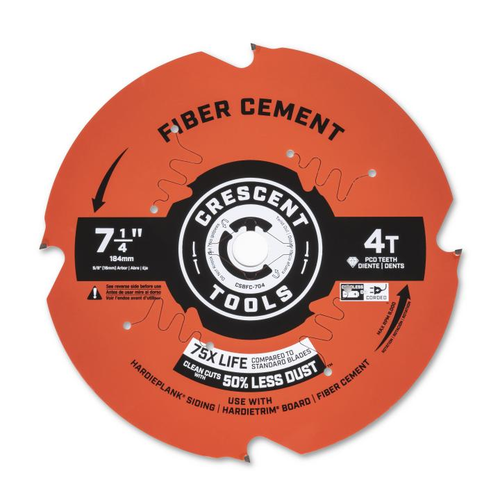 CRESCENT 7-1/4" 4T FIBER CEMENT BLADE