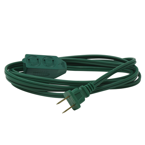 Woods CUBE TAP, 16/2 9' GREEN EXTENSION CORD 25/BX