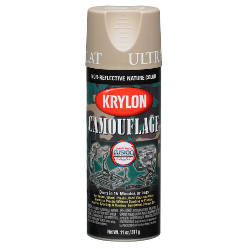 Krylon® Camouflage Paint with Fusion for Plastic® Paint Technology Sand 12 oz. 6/CS