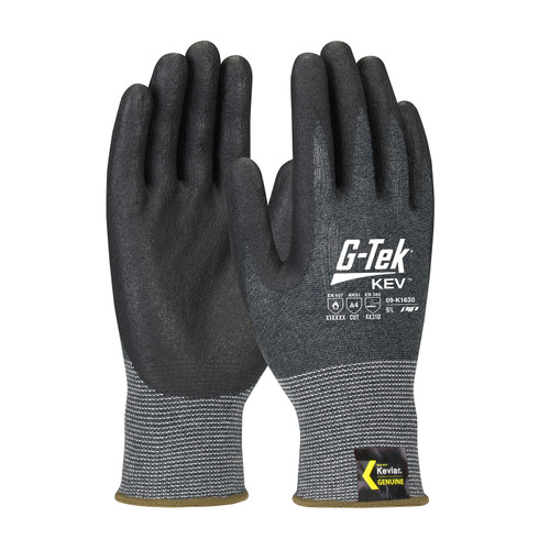 G-Tek® KEV™ 09-K1630  Cut Resistant Gloves, Size L, Gray, ANSI A4