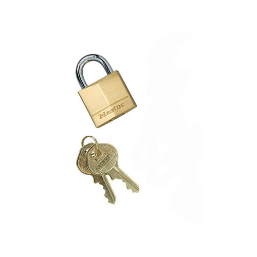 Brass Padlock for Outdoor Ashtray, Master Lock® No. 130, Anchoring Kit for Smoker's Ceasefire® Cigarette Receptacle - 268506