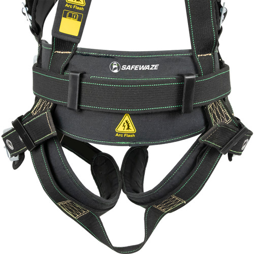 SAFEWAZE Arc Flash Construction Harness: 3D, MB Chest, TB Legs (XS)