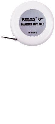 6FT White Plastic Diameter Tape 12/PK