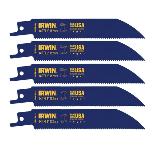 IRWIN RECIP 6" 14TPI 5PK