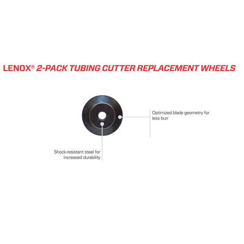 LENOX Replacement Wheel For Tubing Cutters, Plastic Cutting, 2-Pack