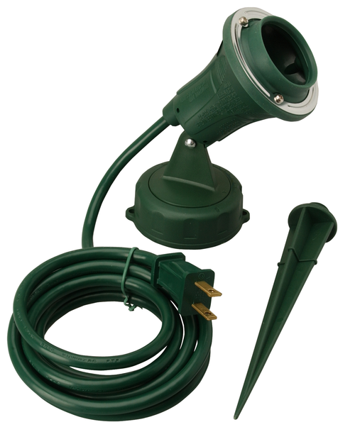 Woods GARDEN, FLOODLITE 18/2 6' SJTW GREEN 6/BX