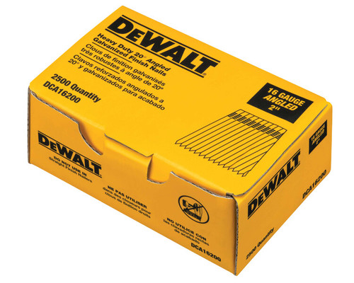 DEWALT Finish Nails, 20-Degree, 2-Inch, 16Ga, 2500-Pack