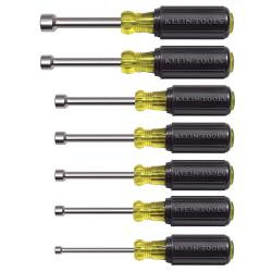 Klein Magnetic Nut Driver Set 3" Shaft, 7 Pc