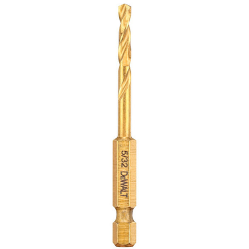 DEWALT Impact Ready Titanium Nitride Coated Drill Bit, 5/32"