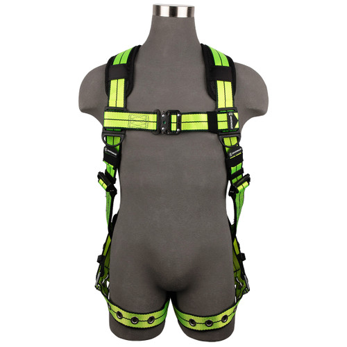 SafeWaze PRO+ Full Body Harness: 1D, QC Chest, TB Legs  (3X)