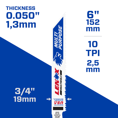 LENOX Recips S610R 6 X3/4X035X10 1/Pk