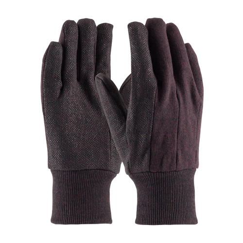 PIP® 95-809PD Regular Weight Fabric Work Gloves, Size MENS, Brown