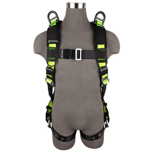 SafeWaze PRO Full Body Retrieval Harness: 1D, Shoulder D, MB Chest, TB Legs  (3X)