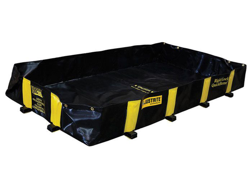 6' x 8' x 12", 355 Gallon Spill Capacity, Drive Over Berm, Rigid-Lock QuickBerm®, Black - 28516