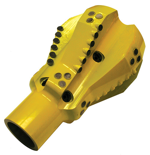 PDC SOLID BODY SPIRAL FLUTED REAMER HOLE OPENERS 14" x 5" Cut x 6 Wings, 2-7/8" REG (Box x Box) w/Screw-in Jets & 5" Pilot
