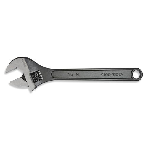 IRWIN 15" ADJ WRENCH - STEEL HANDLE