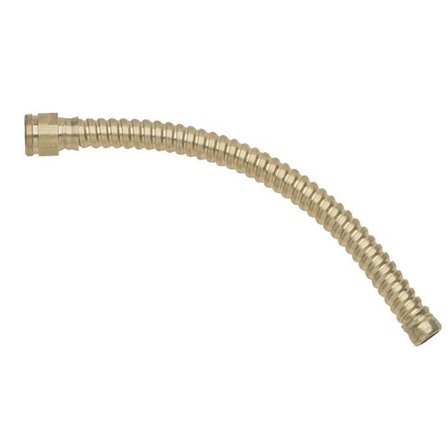 Flexible Hose Extension for drum faucet, 8" long, brass