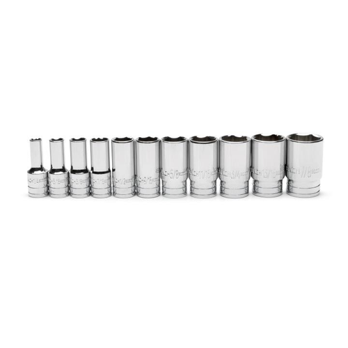 11PC 3/8"DR 6PT MID LENGTH SKT SET SAE