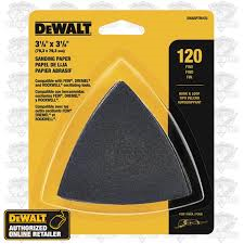 DEWALT Hook & Loop Triangle 120 Grit Sandpaper - 12 Pk