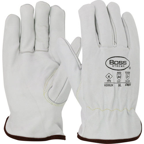 Boss® Xtreme KS992K  Hi Performance Glove, Size M, Natural, ANSI A4
