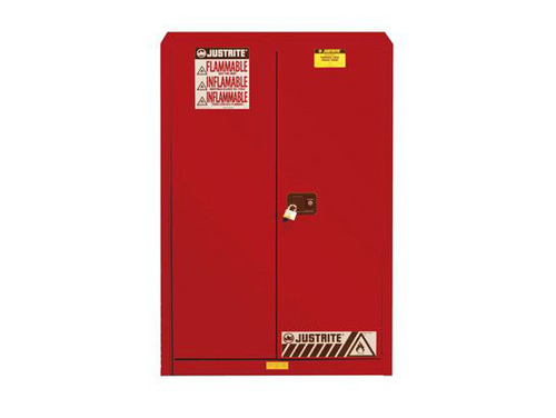 60 Gallon, 5 Shelves, 2 Doors, Self Close, Paint Safety Cabinet, Sure-Grip® EX, Red - 894531