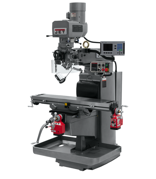 JTM-1050EVS2/230 Mill With 3-Axis Acu-Rite 203 DRO (Knee) With X and Y-Axis Powerfeeds