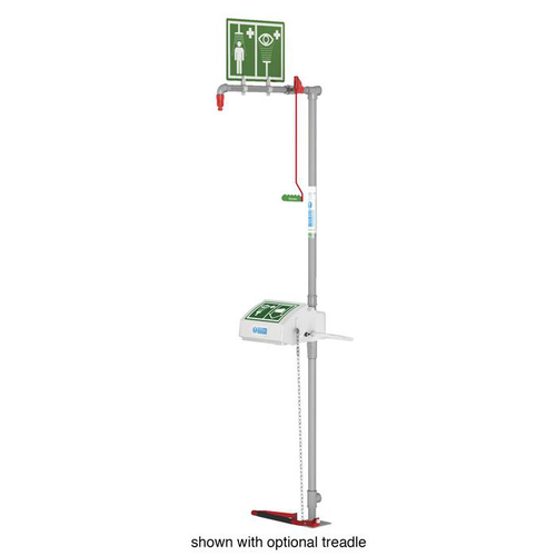 Floor Mount, Closed ABS Bowl, Hughes Combination Shower, Stainless Steel Pipe, Bottom Inlet - 18GS45G