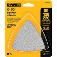 DEWALT Hook And Loop Triangle Sandpaper Assorted, 12-Pack
