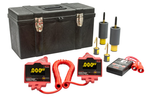 GREENLEE Double Vision® Dual Display Voltmeter/Phasing Set 5V-40kV, OH/UG Kit 1