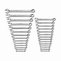 28-Pc. Full Polish Combination Non-Ratcheting Wrench Set SAE/Metric