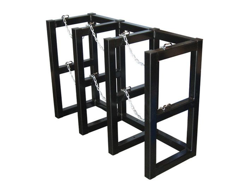 3 Wide by 1 Deep, Gas Cylinder Storage Rack, 3 Cylinder Capacity, Steel - 35122