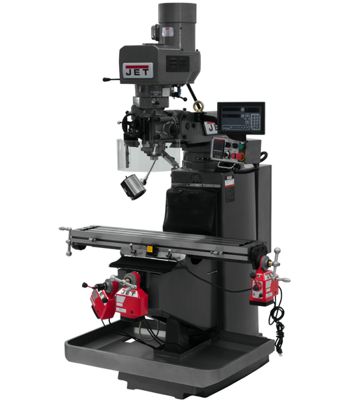 JTM-949EVS Mill With 3-Axis Newall DP700 DRO (Knee) With X, Y and Z-Axis Powerfeeds