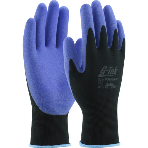 G-Tek® PosiGrip® 713SPA  SeamlessGlove Coated, Size XS, Black