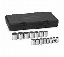 15 Pc. 1/2" Drive SAE 12 Point Socket Set