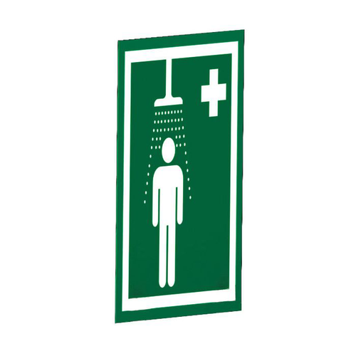 Universal Safety Shower Sign for Wall Mounting - S-BRAC-SIGN-WAL
