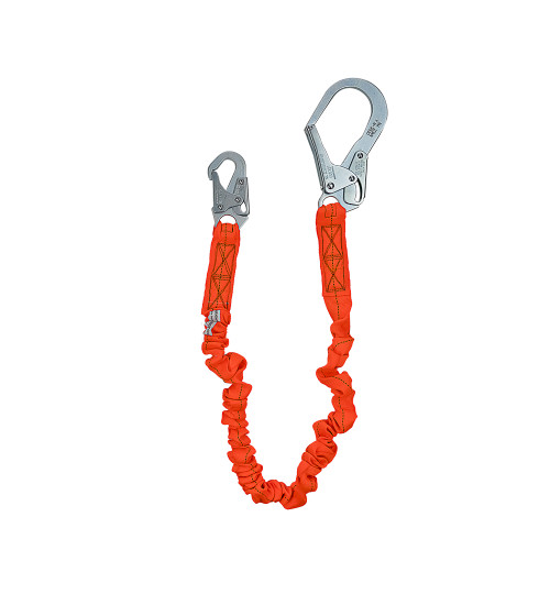 SafeWaze V-Line 6' Stretch Internal Energy Absorbing Lanyard: Rebar Hook