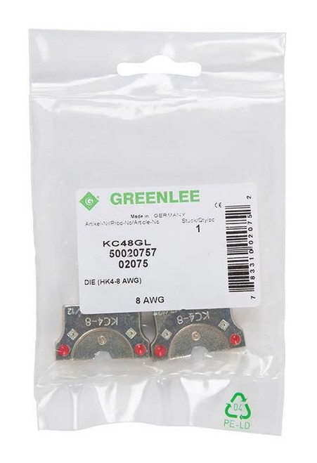 GREENLEE #8 CU AWG Die Set