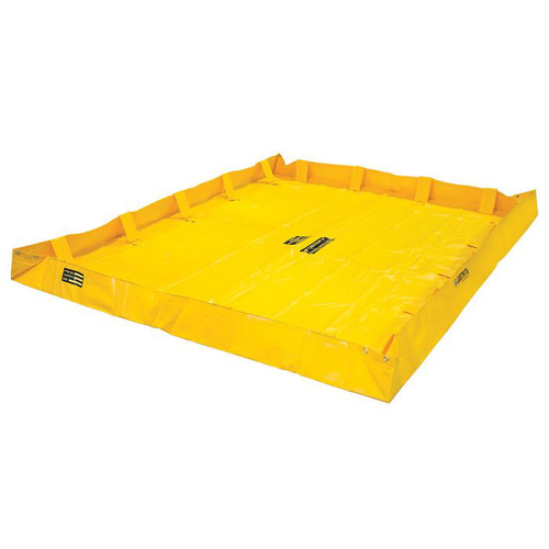 8' x 8' x 8", 318 Gallon Spill Capacity, Folding Spill Containment Berm, QuickBerm® Lite, Yellow - 28566