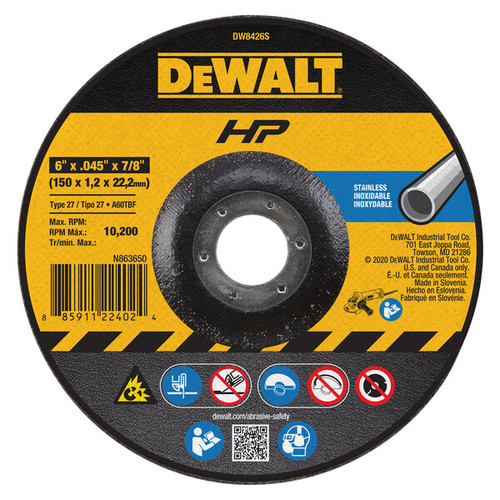 DEWALT High Performance Stainless Steel Cutting Wheels