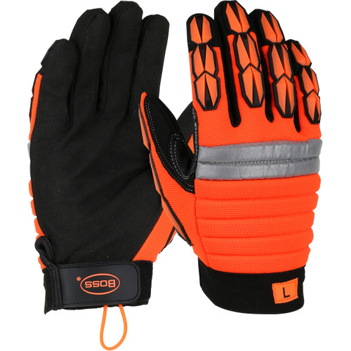 Boss® 1JM400  Hi Performance Glove, Size 3XL, Hi-Vis Orange