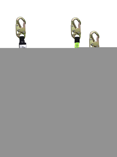 SafeWaze PRO 6' Tie-Back Energy Absorbing Lanyard: Dual Leg, Adjustable Ring