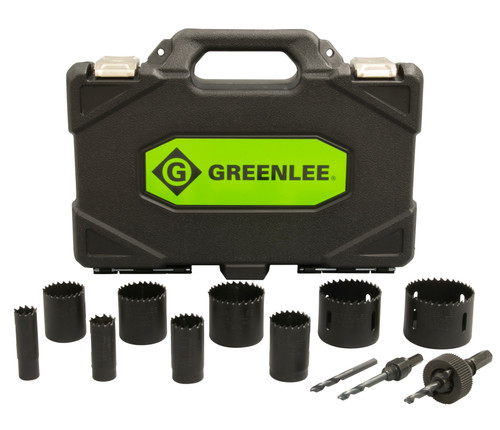 GREENLEE 12-Piece Hole Saw Set with 3/4" - 2-1/2" Saws