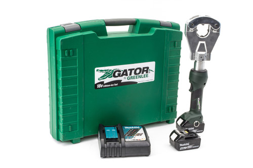 GREENLEE 6 Ton Crimper Quad Flip Top Inline, Li-Ion, STD, 230V