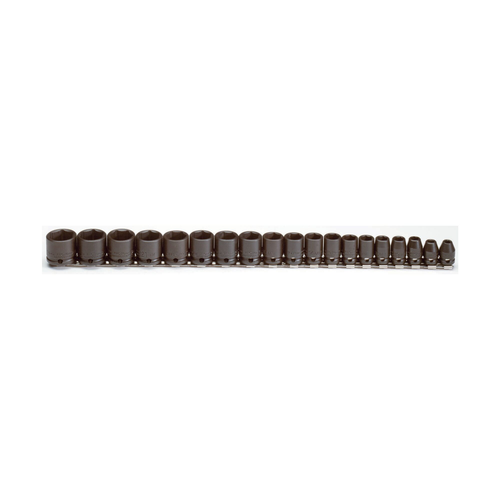 Proto® 3/8" Drive 19 Piece Metric Impact Socket Set - 6 Point 1/ea