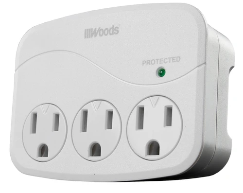 Woods SURGE, WALL 3 OUTLET SURGE TAP 1000J 6/BX