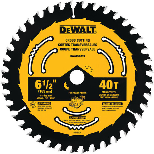 DEWALT 6-1/2-Inch 40-Tooth Circular Saw Blade