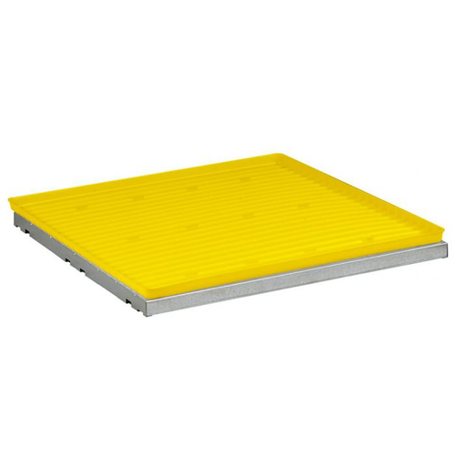 SpillSlope® Steel Shelf with Yellow Polyethylene Tray for 4 Gallon Countertop Safety Cabinet - 29059