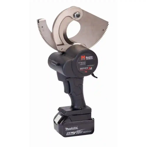Huskie Gear-Drive Cable Cutter (65mm) Kit, (2) 18V Makita Li-Ion 5.0Ahr, 120V Makita Charger, Bag