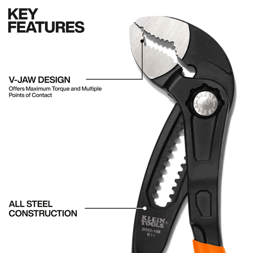 Quick-Adjust Klaw™ Pump Pliers, 10-Inch