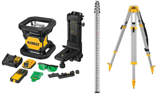 DEWALT 20V Max Laser Level, Rotary, Green, 2000-Foot Range